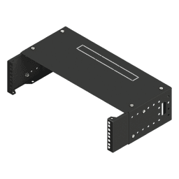 Rack Abierto de Pared / 19in / 2.5 UR / Profundidad Ajustable 8 a 12 in (20.3 a 30.5 cm) / Acero Electroestático