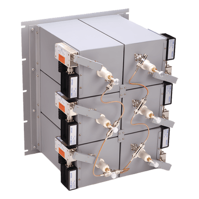 Combinador para 300-650 MHz, 6 Canales, 50 Watt, Conector N Hembra, Circulador Sencillo.