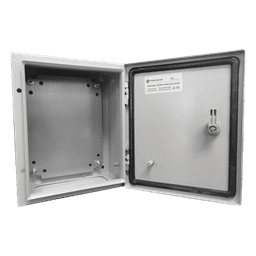 Gabinete de Acero IP66 / 400x400x200 mm / IK10 / Placa Trasera Galvanizada / Cierre con Llave / 15.7x15.7x7.9 in