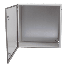 Gabinete de Acero para Intemperie / IP66 / IK10 / 600 x 600 x 300 mm / Carga 50 kg / Placa Trasera Galvanizada