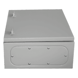 Gabinete de Acero IP66 Uso en Intemperie (500 x 700 x 250 mm) con Placa Trasera Interior Metálica y Compuerta Inferior Atornillable (Incluye Chapa y Llave T).