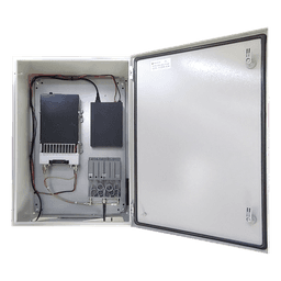 Gabinete de Acero IP66 Uso en Intemperie (500 x 700 x 250 mm) con Placa Trasera Interior Metálica y Compuerta Inferior Atornillable (Incluye Chapa y Llave T).