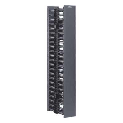 Organizador Vertical NetRunner, Doble (Frontal y Posterior), de 22.5 UR, 4.9in de Ancho, Color Negro