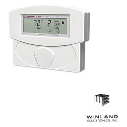 Detector de temperatura y humedad / 2 zonas / LCD / 2 relés NA/NC / -50°C a 150°C / 6 x 4.75 x 1.25 in