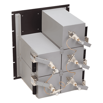 Combinador 440-512 MHz, para 5 Canales, 125 Watt, 200 KHz (min.) de Sep. Tx-Tx, 2 Circ. N Hembra.
