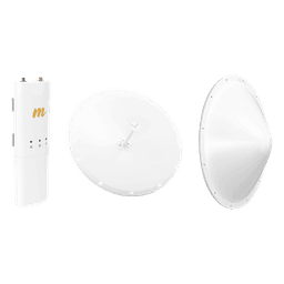 Kit de radio con antena parabólica / 28 dBi / 4.9-6.5 GHz / 500 Mbps / hasta 65.6 ft (20 km) / PoE incluido