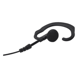 Micrófono de Solapa con Auriculares / Gancho de Oreja Suave / Cable Retráctil 2.5' (0.76 m) / Conector 2 Pines con Tornillos / Fibra Trenzada / Carcasa Policarbonato
