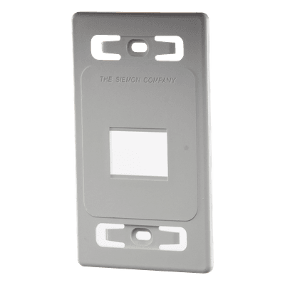 Placa de Pared Modular MAX, de 2 Salidas, Color Blanco