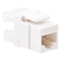 Módulo Jack Keystone Cat5e con Terminación en Ángulo 180 - Color Blanco