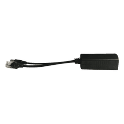 Cable divisor PoE pasivo de 48-55 Vcc @ 12 Vcc, 2 A. Aplicaciones como adaptar micrófonos en cámaras IP