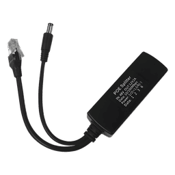 Cable divisor PoE pasivo de 48-55 Vcc @ 12 Vcc, 2 A. Aplicaciones como adaptar micrófonos en cámaras IP