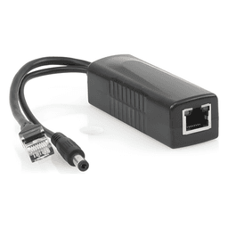 Cable divisor PoE pasivo de 48-55 Vcc @ 12 Vcc, 2 A. Aplicaciones como adaptar micrófonos en cámaras IP