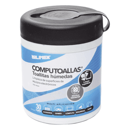 Toallas húmedas antibacteriales, para limpieza de gabinetes, equipos de cómputo, audio, vídeo y telefonía, 30 piezas 