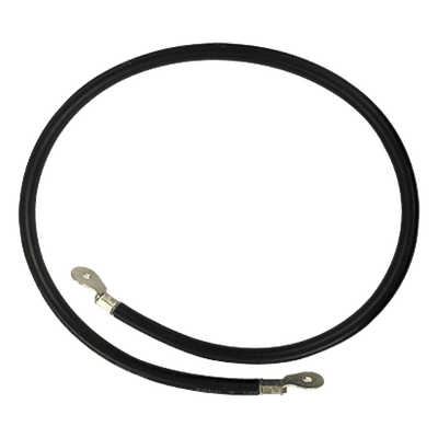 Cable para Baterías, 1 m, Negro, Calibre 2 AWG con Terminales de Ojo en Ambos Extremos