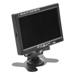 Monitor TFT-LCD / 7 Pulgadas / Resolución 1024x600 / Brillo 300 cd/m² / Entradas HDMI VGA RCA / Operación -20 a 70 °C