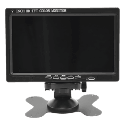Monitor TFT-LCD / 7 Pulgadas / Resolución 1024x600 / Brillo 300 cd/m² / Entradas HDMI VGA RCA / Operación -20 a 70 °C