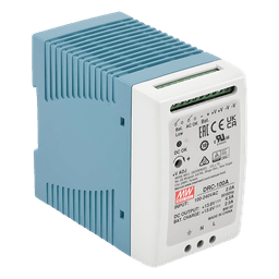 Fuente de poder Riel Din 12V, 100W con Cargador de Batería