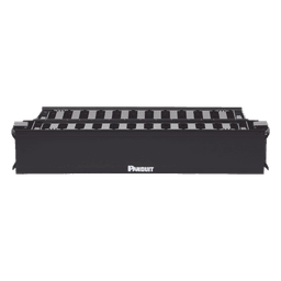 Organizador de Cables Horizontal / Doble Frontal y Posterior / 2UR / 19in / Con Tapa Extendida