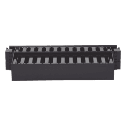 Organizador de Cables Horizontal / Doble Frontal y Posterior / 2UR / 19in / Con Tapa Extendida
