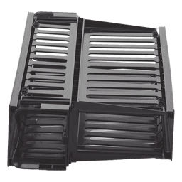Organizador de Cables Horizontal / Doble Frontal y Posterior / 2UR / 19in / Con Tapa Extendida