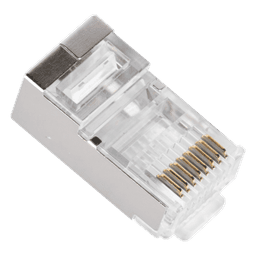 Bote con 100 Piezas de Plug Modular RJ45 Cat6A Chapado de Oro a 30 Micras para Durabilidad Extrema