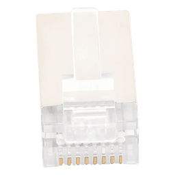 Conector RJ45 / Blindado / Categoría 5E / Chapado en Oro 30µ / Sin Pin a Tierra / T568A/T568B