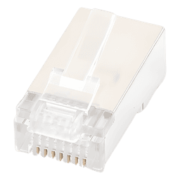 Conector RJ45 / Blindado / Categoría 5E / Chapado en Oro 30µ / Sin Pin a Tierra / T568A/T568B
