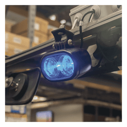 Luz LED de advertencia peatonal de punto azul para montacargas y vehiculos