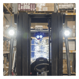 Luz LED de advertencia peatonal de punto azul para montacargas y vehiculos