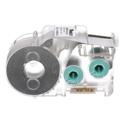Casete de Etiquetas de Poliolefina de Cinta Continua, Tubo Termocontráctil, 8.6 mm de Ancho, 2.4 Metros (7.87 Pies) de Largo, Para Cables de 1.5 a 4.8 mm (18-12 AWG) de Diámetro, Color Blanco