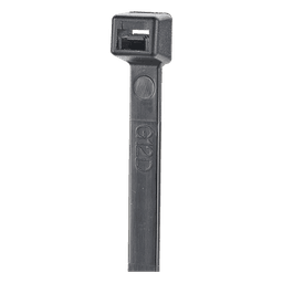 Cincho de Nylon 6.6 StrongHold™, 100mm largo x 2.5mm ancho, Color Negro, Exterior Resistente a Rayos UV, Paquete de 100pz