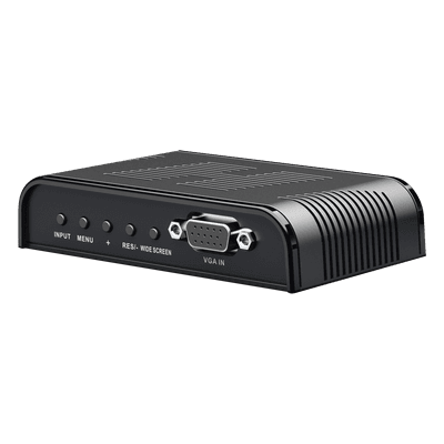 Convertidor de Video / S-Video, BNC y VGA a VGA / Resolución 1920x1200 / 6 Modos HD / Ajuste de Imagen / Fuente 5V 1A Incluida