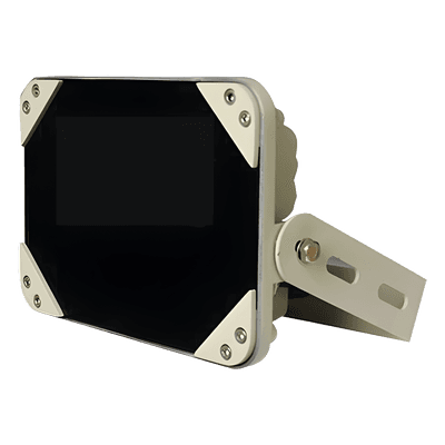 Iluminador IR PoE / Cobertura 45° / Alcance 40 m (131 ft) / IP66 / Longitud de onda 850 nm