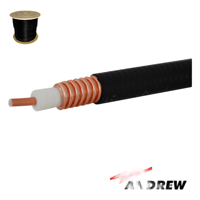 Cable Coaxial Superflexible / 1/2 Pulgada / 50 Ohms / Cobre Corrugado / Carrete 305 m (1000 ft)