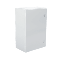 Gabinete de Acero IP66 Uso en Intemperie (400 x 600 x 250 mm) con Placa Trasera Interior Metálica y Compuerta Inferior Atornillable (Incluye Chapa y Llave T).