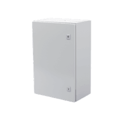 Gabinete de Acero IP66 Uso en Intemperie (400 x 600 x 250 mm) con Placa Trasera Interior Metálica y Compuerta Inferior Atornillable (Incluye Chapa y Llave T).