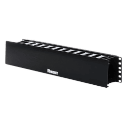 Organizador de Cables Horizontal / 2UR / 19in / Frontal con Tapa Extendida / ABS