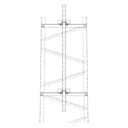 Brazo para Torre de Telecomunicaciones / Mástil 1.8 m (5.9 ft) / Sección #5 Torre Titán / Herrajes Incluidos