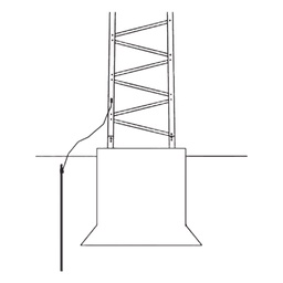 Kit de Aterrizaje para Torre / Electrodo 5/8" x 8' (2.4 m) / Alambre #6 BSC Cobre Trenzado / Conectores y Tornillería Incluidos