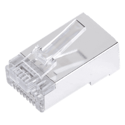 Plugs Pass Through / Cat6 Blindado / Chapado Oro 30μm / 100 Piezas / TIA-568B.2