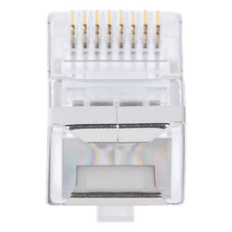 Plugs Pass Through / Cat6 Blindado / Chapado Oro 30μm / 100 Piezas / TIA-568B.2