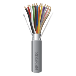 Carrete de 305 Metros (1000 Pies) / Cable de Cobre / 12 x 22 AWG / Riser / Tipo CMR CL3R FPLR / Para Interior / Color Gris / Para Aplicaciones de Alarmas de Intrusión y Automatización