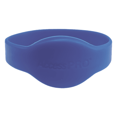 Brazalete de Proximidad / 125 kHz EM / 74 mm Diámetro / 2.43 pies / Wiegand 26 bits / Silicona Resistente al Agua / Azul