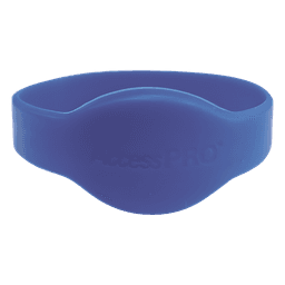 Brazalete de Proximidad / 125 kHz EM / 74 mm Diámetro / 2.43 pies / Wiegand 26 bits / Silicona Resistente al Agua / Azul