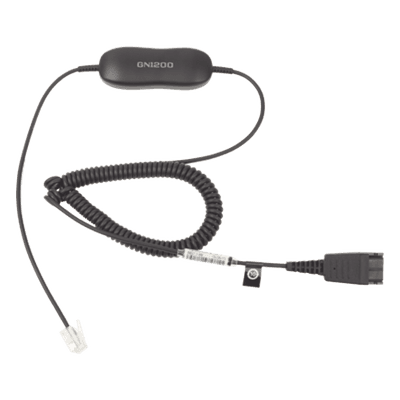 Cable QD a RJ-9 / Conexión Universal Auricular-Teléfono / 8 Posiciones de Ajuste / Diseño Enroscado Profesional