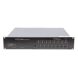 Controlador de Extensión de Evacuación por Voz / 8 Zonas / 500W / 19 Unidades en Cascada / 6 Entradas de Audio / Monitoreo Automático de Bocinas