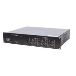Controlador de Extensión de Evacuación por Voz / 8 Zonas / 500W / 19 Unidades en Cascada / 6 Entradas de Audio / Monitoreo Automático de Bocinas