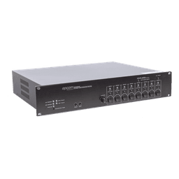 Controlador de Extensión de Evacuación por Voz / 8 Zonas / 500W / 19 Unidades en Cascada / 6 Entradas de Audio / Monitoreo Automático de Bocinas