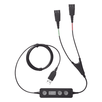 Jabra Link 265 USB/QD cable de entrenamiento, para conectar 2 diademas simultaneas con puerto USB (265-09)