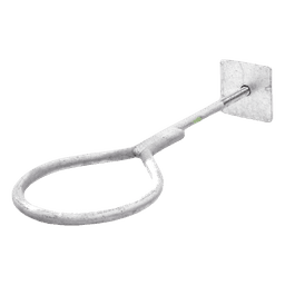 Ancla con Aro, largo: 40 cm. de 1/2" de espesor para Losa o Pared. Galvanizado por Inmersión.